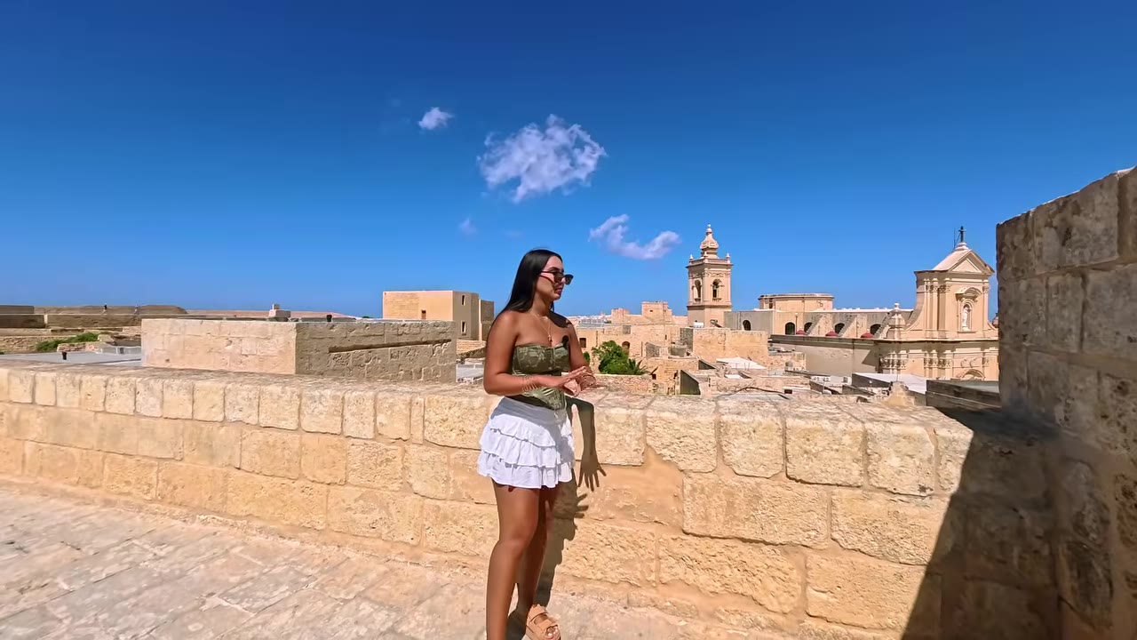 Red sand and clear water at Ramla Bay on Gozo