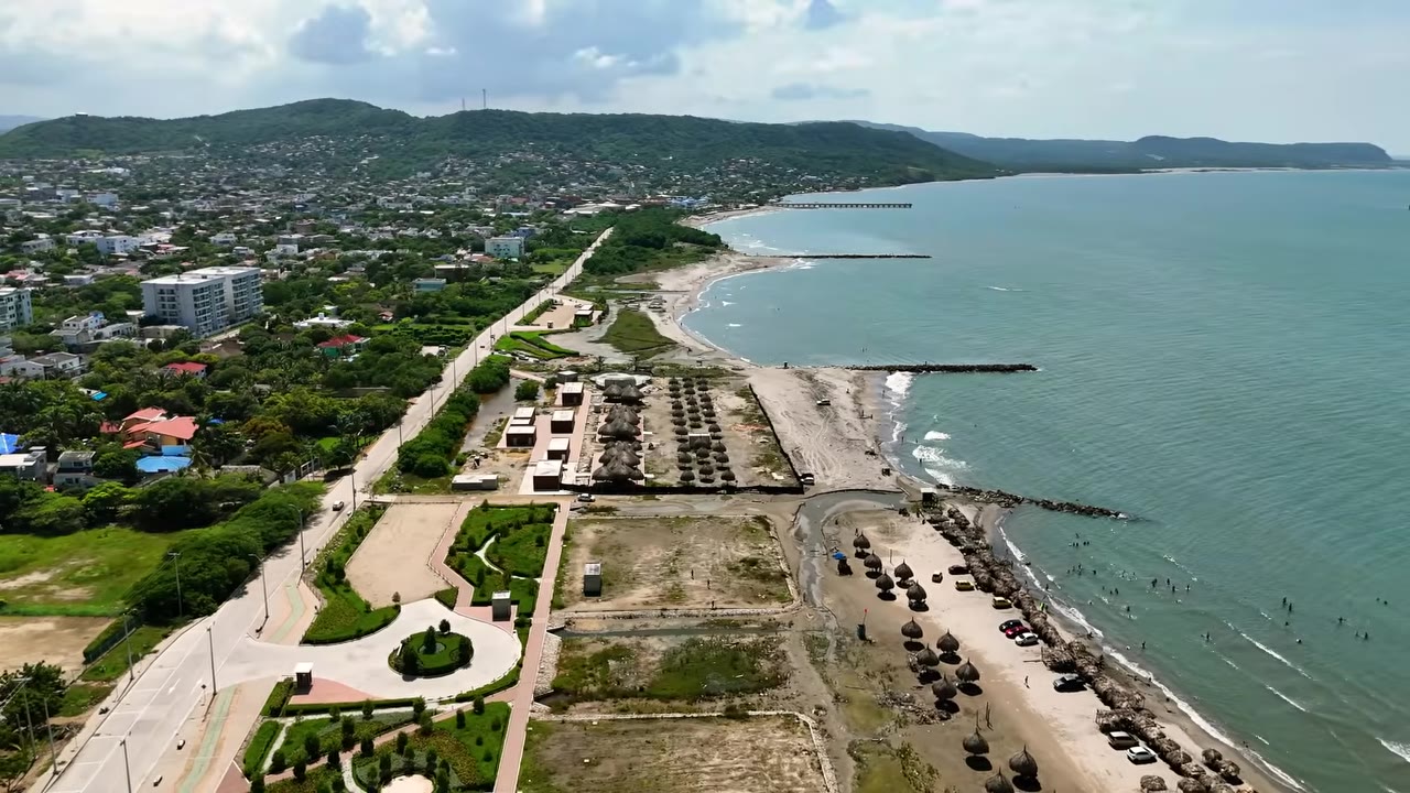 Puerto Colombia waterfront and Caribbean beach near Barranquilla