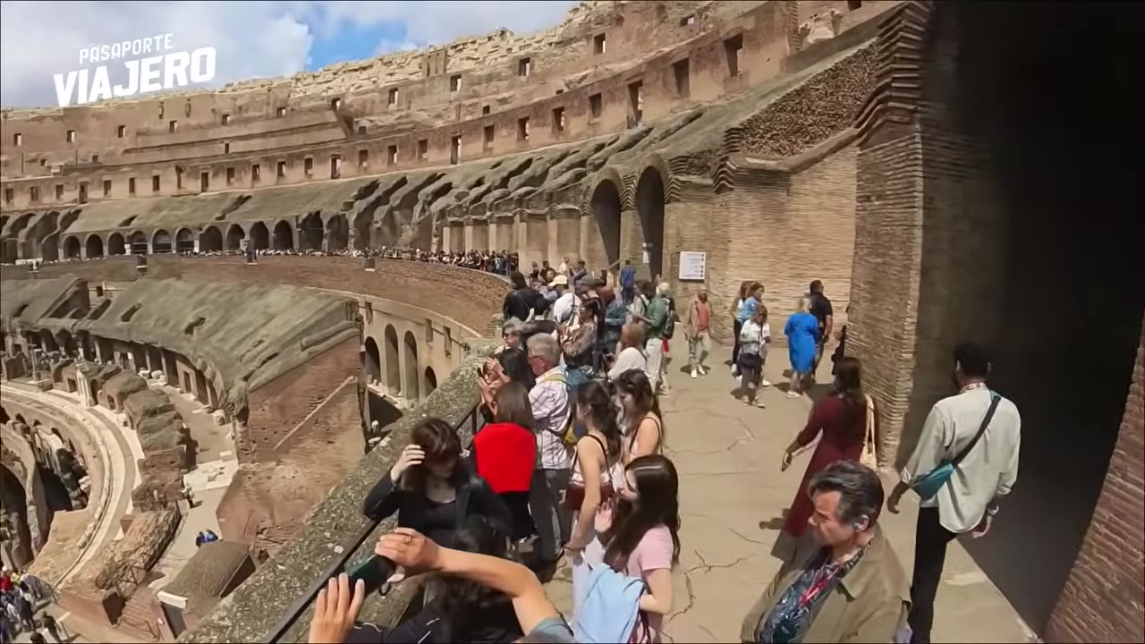 Interior arches and upper levels of the Colosseum in Rome